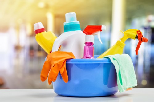 Cleaning team preparing a carpet care booking and service details
