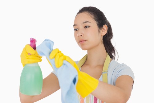 Close-up of carpet cleaning process by Poplar carpet cleaners